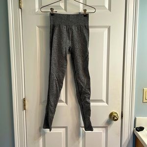 GymShark Gray Leggings with Pink Logo